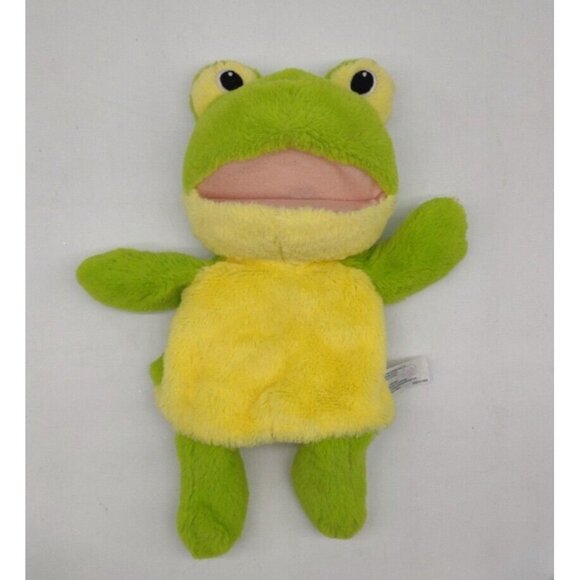 Spark Create Imagine Green Frog 10" inch Plush Hand Puppet Frog Ribbit Sound - Picture 10 of 10